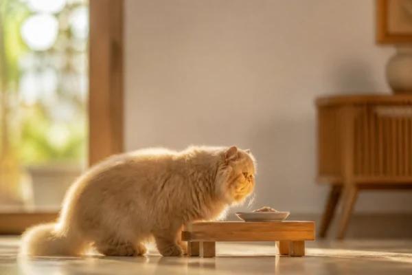 แมวกินอาหารแมวจากชาม — ชามอาหารแมว แบบไหนดี