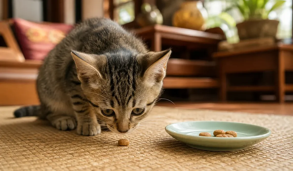 แมวกำลังดมขนมแมว — cat treats ปลอดภัยไหม ไทย 2026