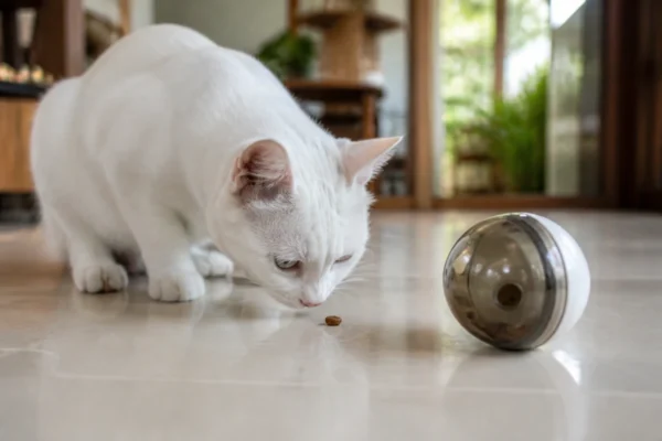แมวกำลังดมขนมแมว — cat treats สำหรับแมวแพ้ง่าย ไทย