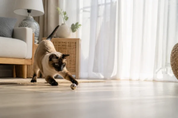 แมวกำลังเล่นของเล่นแมว — ของเล่นลูกแมว interactive
