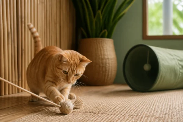 แมวกำลังเล่นของเล่นแมว — cat toys ยี่ห้อไหนดี ไทย