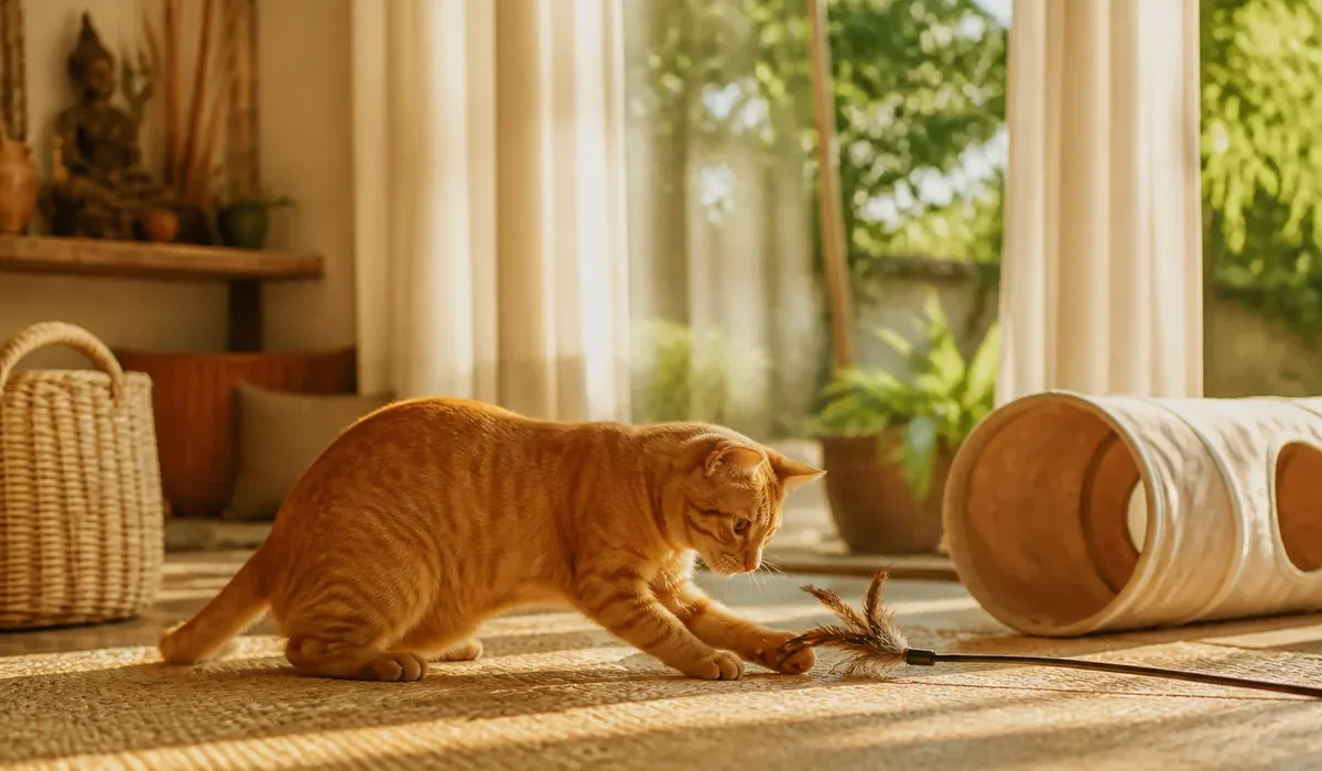 แมวกำลังเล่นของเล่นแมว — cat toys ปลอดภัยไหม ไทย 2026