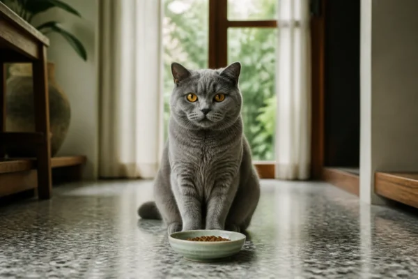 แมวกินอาหารแมวจากชาม — สุขภาพแมว แพ้อาหาร