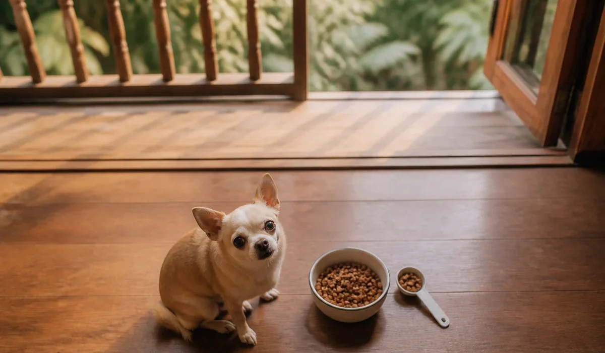 สุนัขกินอาหารเม็ดจากชาม — สุขภาพหมา แพ้อาหาร