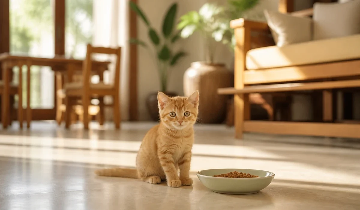 แมวกินอาหารแมวจากชาม — โรคแมว แพ้อาหาร