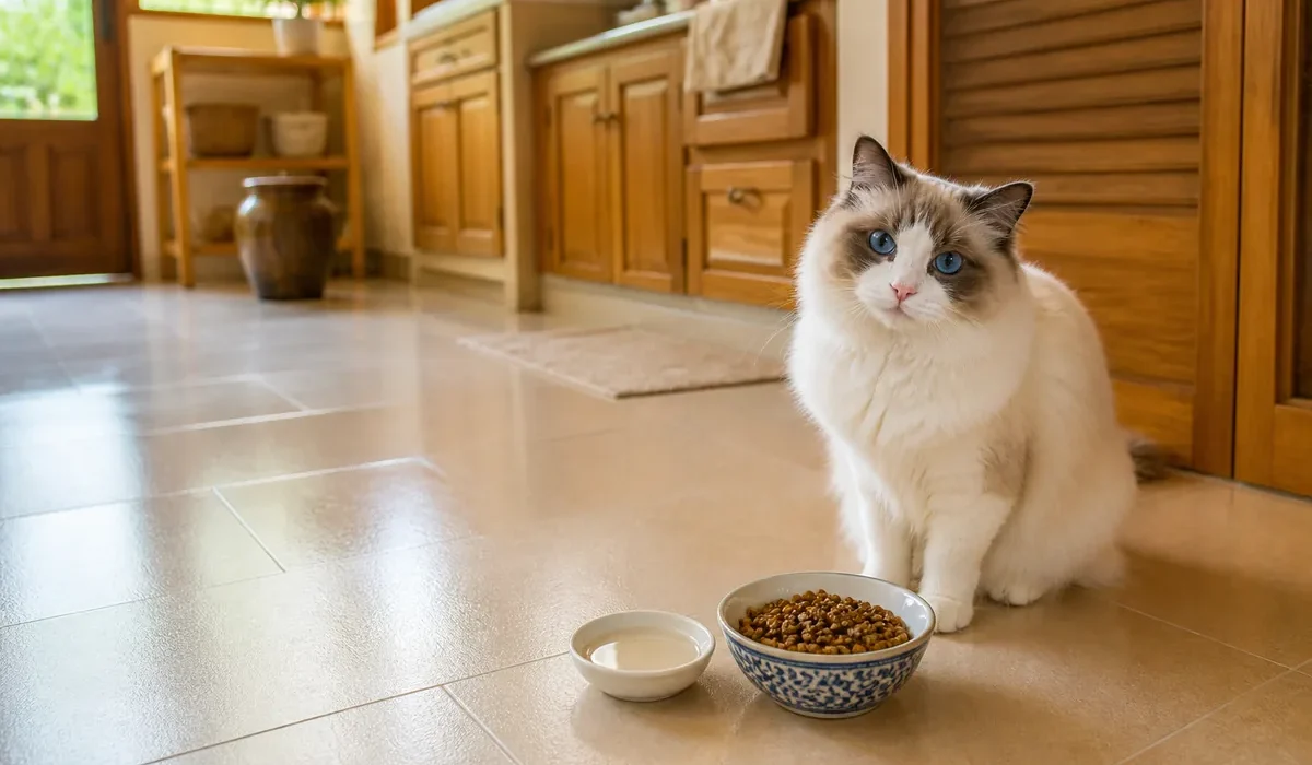 แมวกินอาหารแมวจากชาม — อาหารลูกแมว ยี่ห้อไหนดี